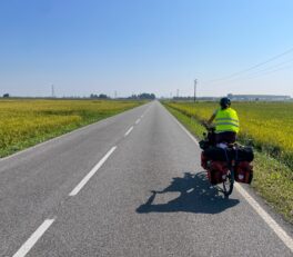 Route désespéramment droite dans une région désespéramment plate.